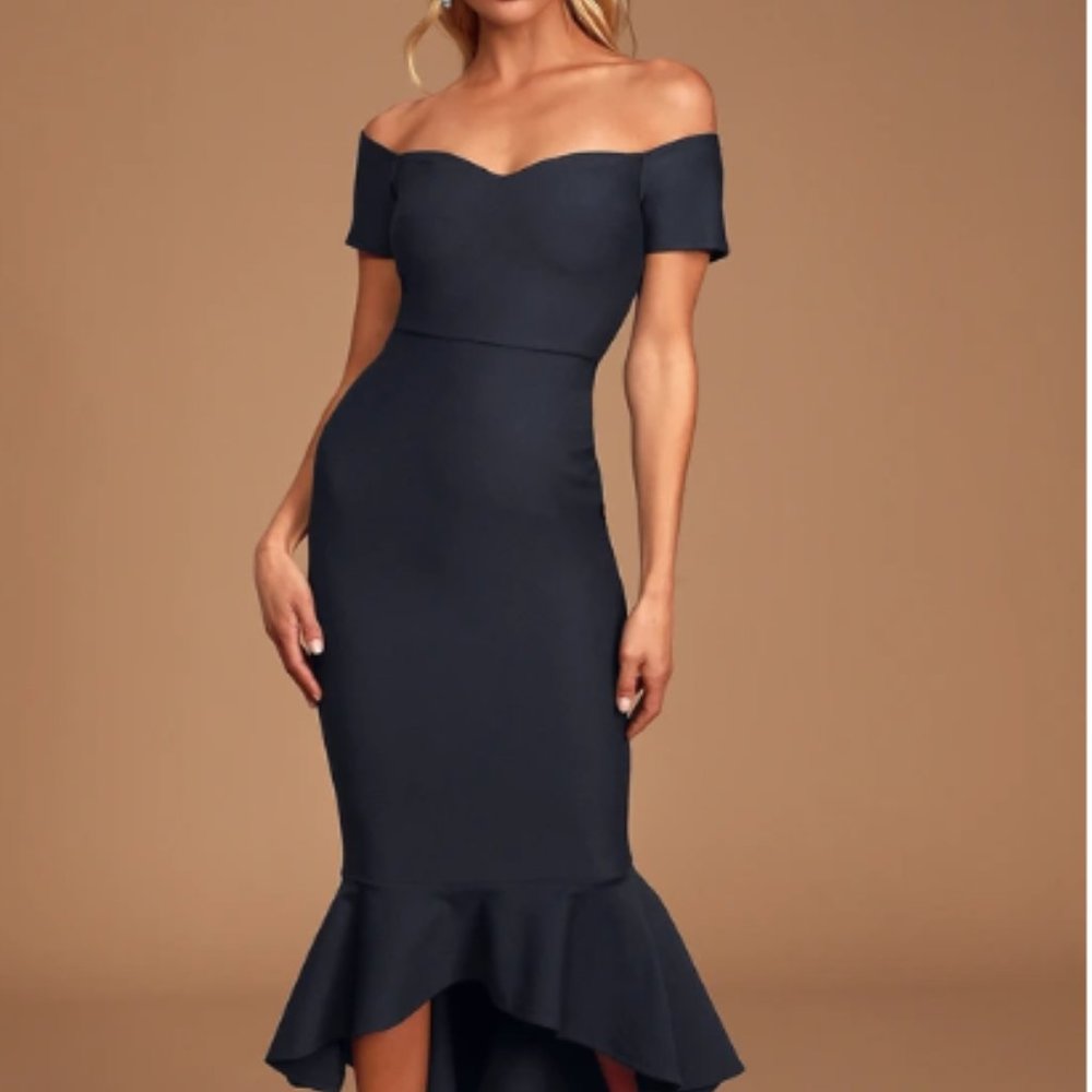 Lulus Midnight Blue Midi Dress